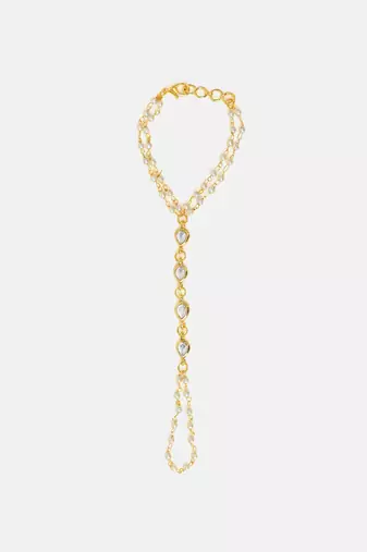 Gold plated kundan haath phool
