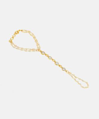 Gold plated kundan haath phool 4