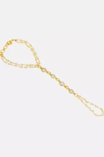 Gold plated kundan haath phool