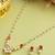 Gold plated kundan red stones necklace set