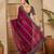 women's purple silk blend chiffon embellished saree with unstitched blouse piece