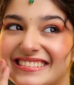 Gold plated kundan green stones maang tikka