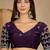 women's purple silk blend chiffon embellished saree with unstitched blouse piece