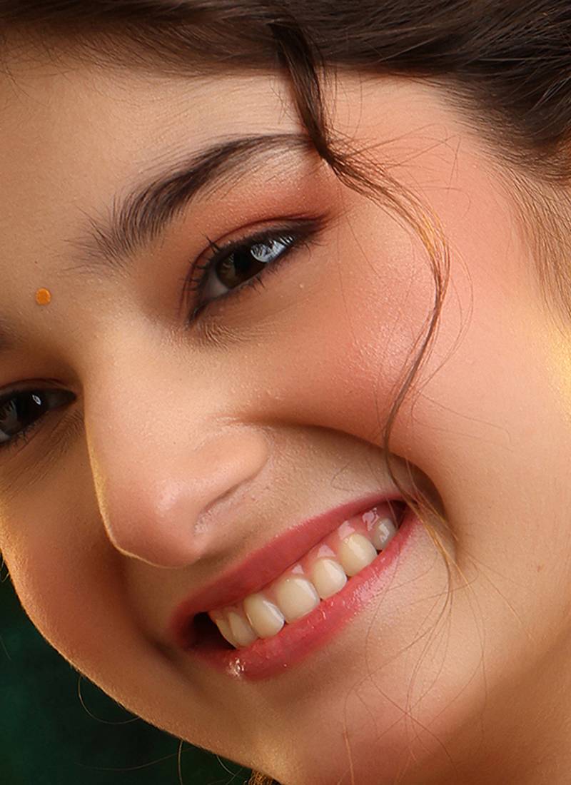 Gold plated kundan red stones earrings