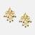 Gold plated kundan green stones earrings