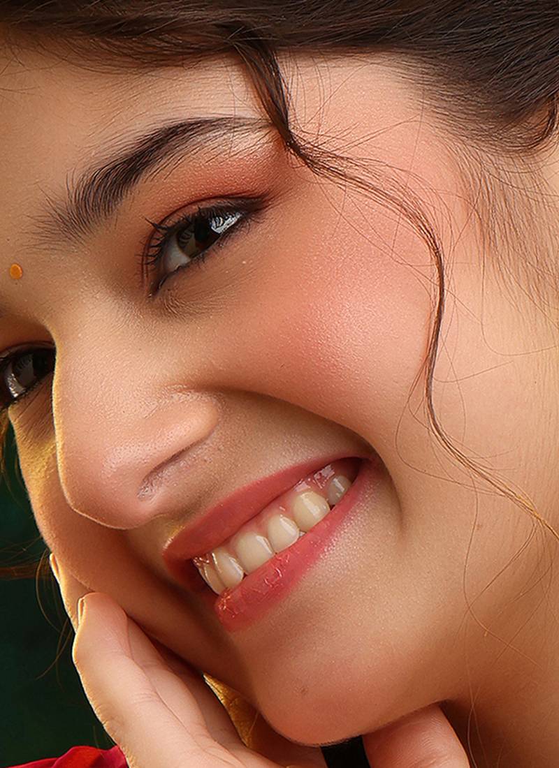 Gold plated kundan green stones earrings