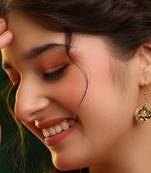 Gold plated kundan earrings