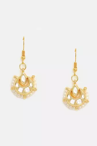 Gold plated kundan earrings