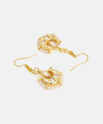Gold plated kundan earrings 4