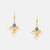 Gold plated kundan blue stones earrings