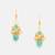Gold plated kundan green stones earrings