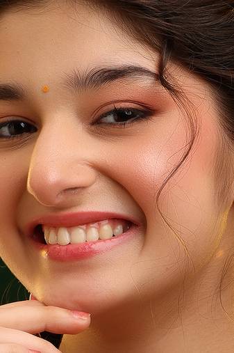 Gold plated kundan pink stones earrings