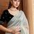 Off White Color Beads And Sequins And Multi Thread Work Faux Georgette Saree
