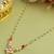 Gold plated kundan maroon stones necklace