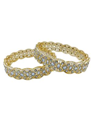 Antique kundan scalloped bangles 2