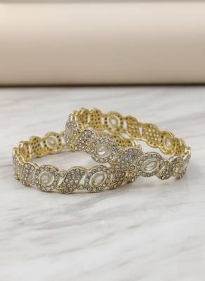 Circular motif kundan bangles 3