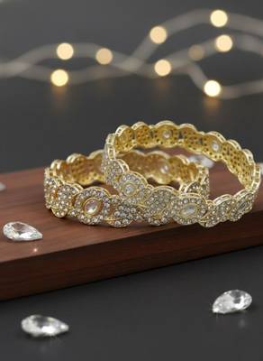 Circular motif kundan bangles 4