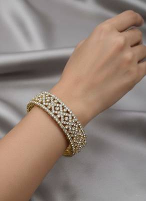 Intricate lattice-work crystal bangles 2