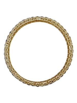 Wave-patterned kundan infinity bangles 3