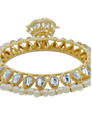 Pearl-bordered kundan jhumka bangles 3