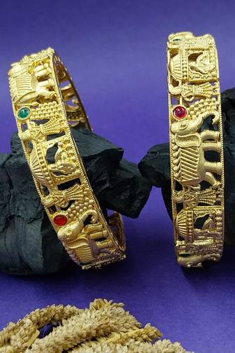 Royal filigree elephant heritage bangles