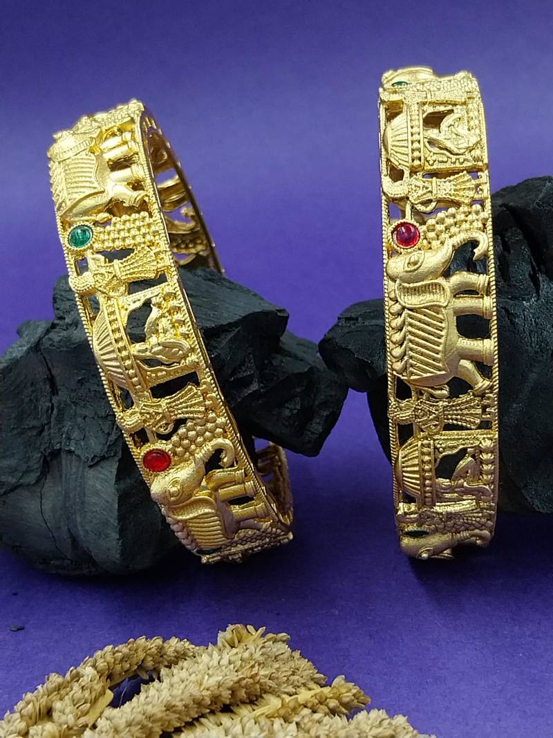 Royal filigree elephant heritage bangles