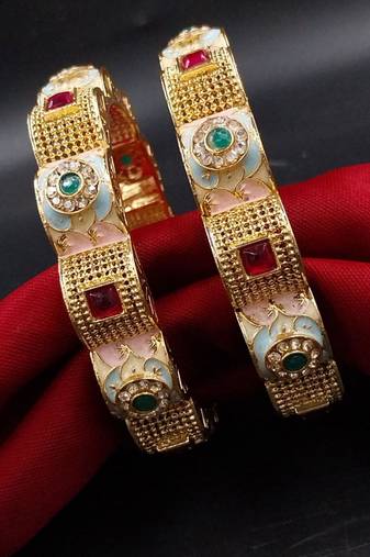 Pastel floral enamel statement kada