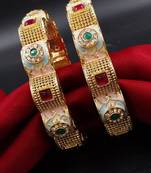 Pastel floral enamel statement kada