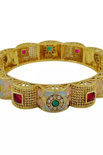 Pastel floral enamel statement kada