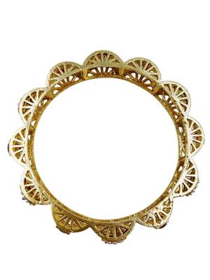 Garden-motif meenakari wedding bangles 2