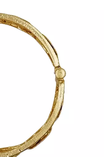 Pearl-encrusted floral vine bangles