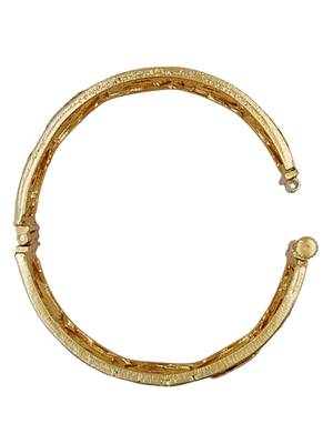 Pearl-encrusted floral vine bangles 5