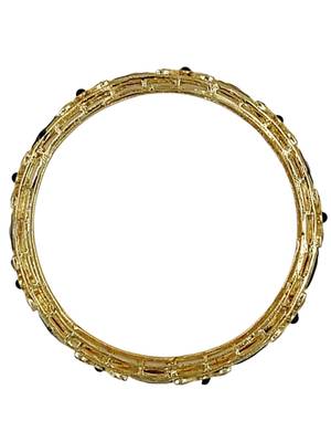 Tiered crystal & floral heritage bangles 4