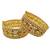 Antique gold floral kada bangles