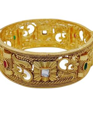 Intricate filigree gold kada set 3