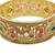 Floral motif gold kada pair