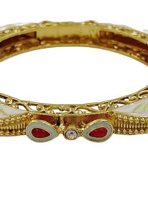 Meenakari enamel gold kada pair 3