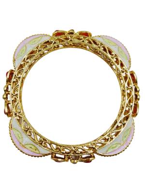 Meenakari enamel gold kada pair 4