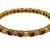 Ruby-set slim gold bangles