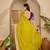 women's neon silk blend chiffon embroidered saree with unstitched blouse piece
