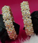 Geometric kundan polki kada set