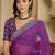 Women's purple georgette bandhni saree with unstitched blouse piece