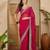 Women's rani georgette bandhni saree with unstitched blouse piece