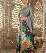 Multicolor premium printed saree with blouse