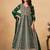 Green  embroidered sequence  faux georgette  anarkali suit