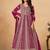 Rani pink embroidered faux georgette anarkali suit