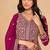 Rani pink embroidered faux georgette anarkali suit