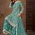 Sea green embroidered net sharara style