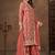 Orange embroidered net sharara style