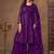 Purple embroidered sequence net sharara style